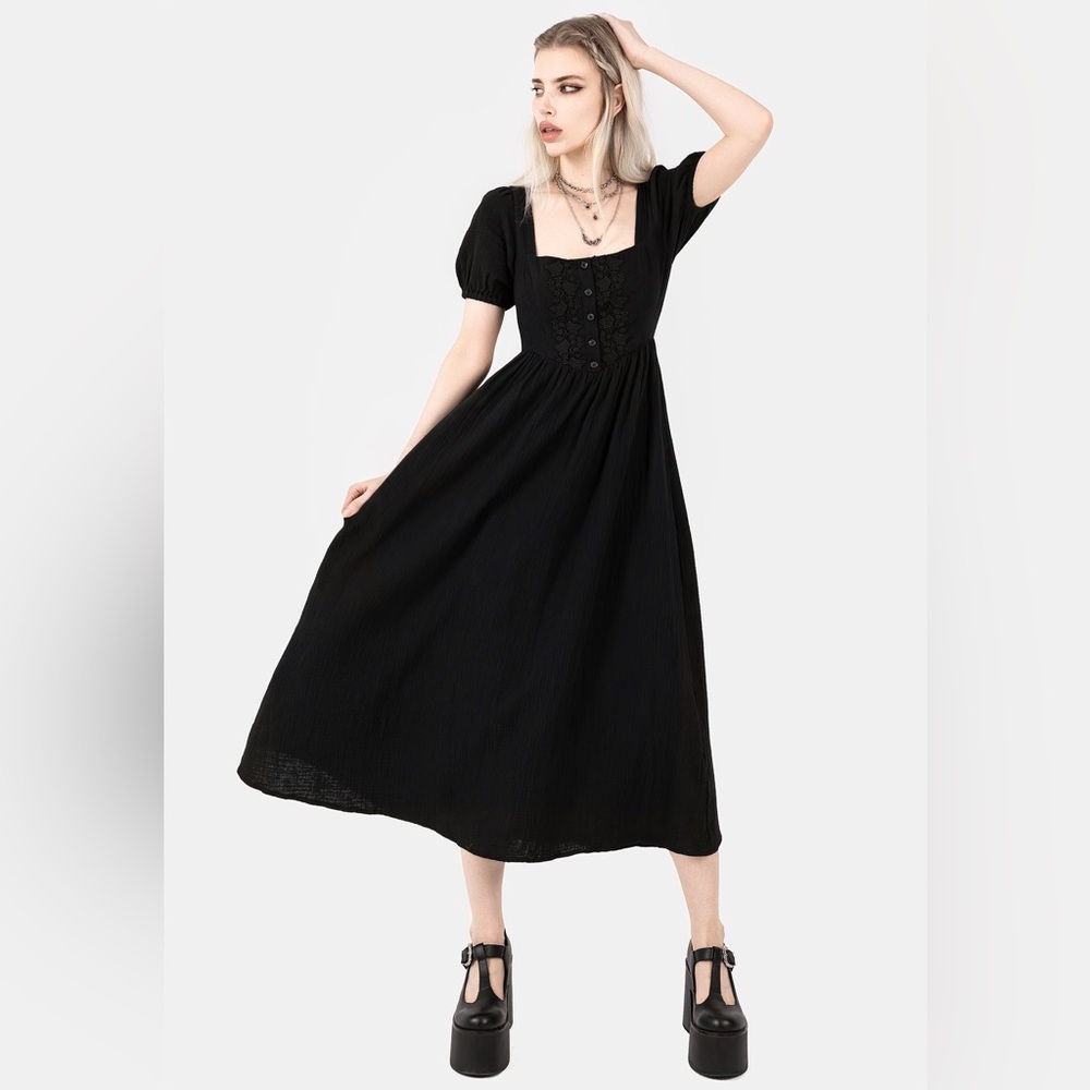 Disturbia Alder Cotton Detail Midaxi Dress US 8 / UK 12
